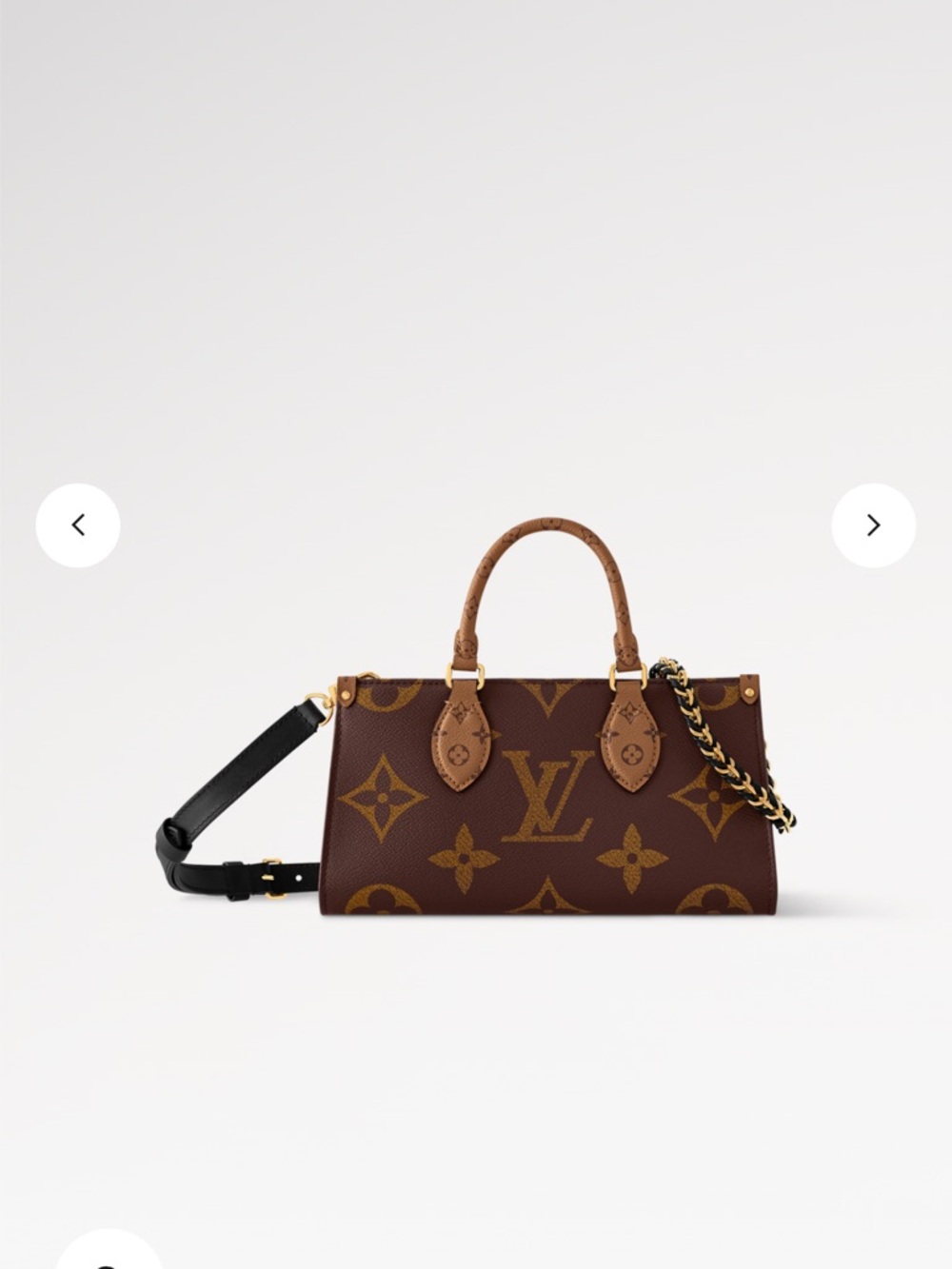 Louis Vuitton Monogram Canvas Satchel in Brown and Tan with Gold Hardware